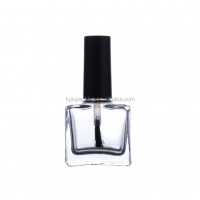 Wholesales Free Sample 5ml 10ml 15ml Clear Empty Square Glass Nail Polish Bottle With Caps And Brush