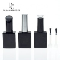 Daria Cosmetics Free Sample Best Price Custom Color Matte Sauqre 10 Empty Glass Gel Nail Polish Bottles With Oval Brush